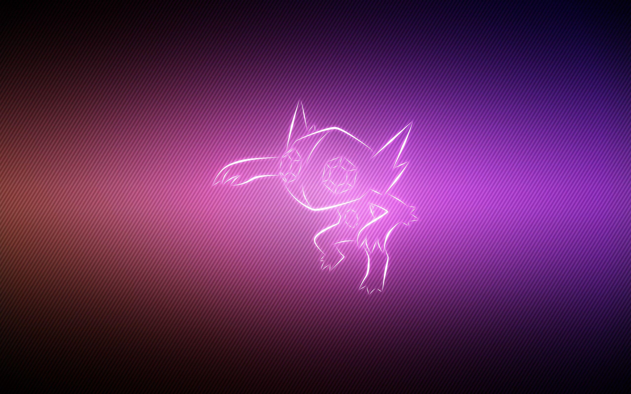 Download wallpaper 2560x1600 pokemon, background, lilac, sableye HD
