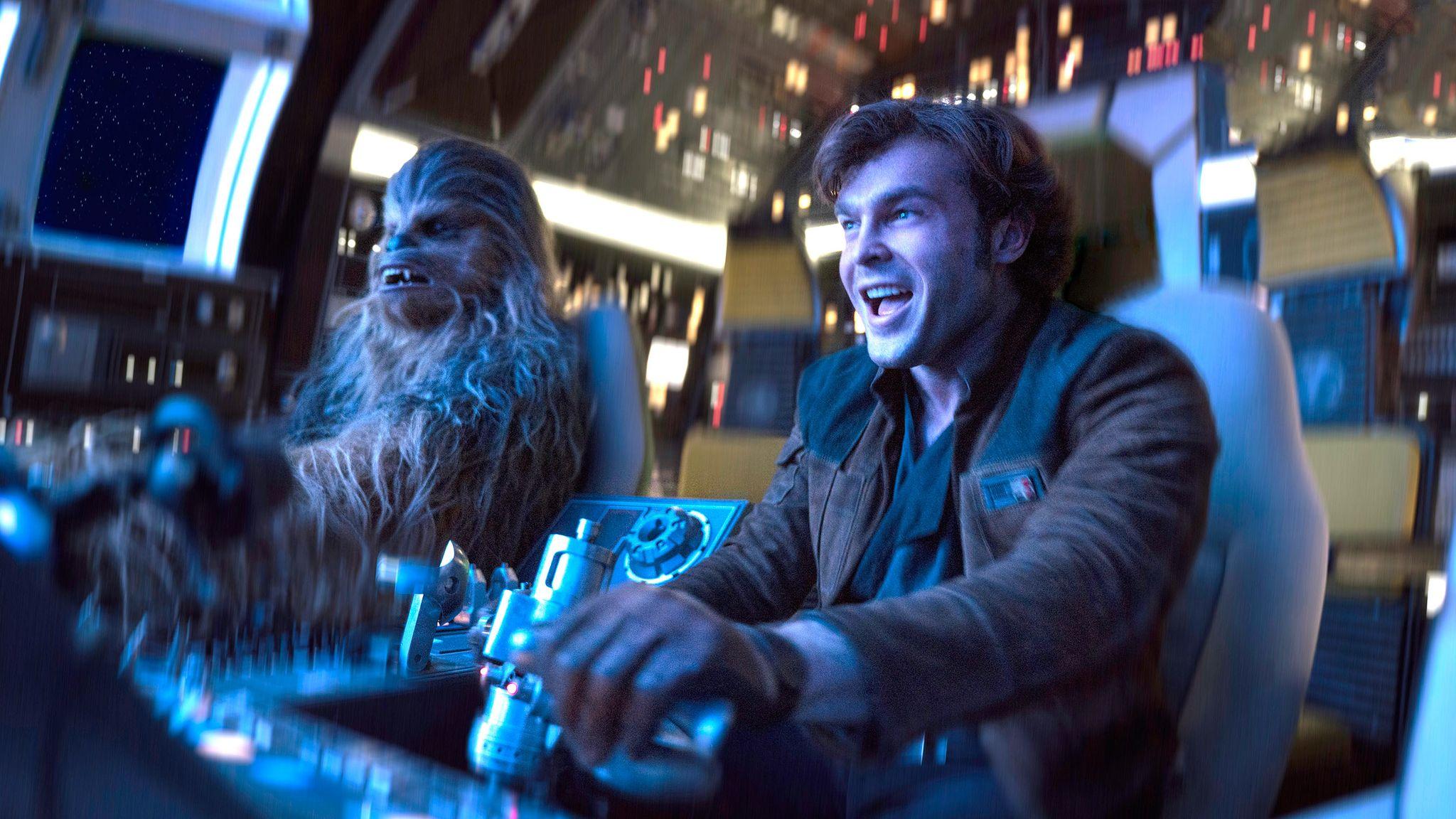 Alden Ehrenreich And Chewbacca In Solo A Star Wars Story