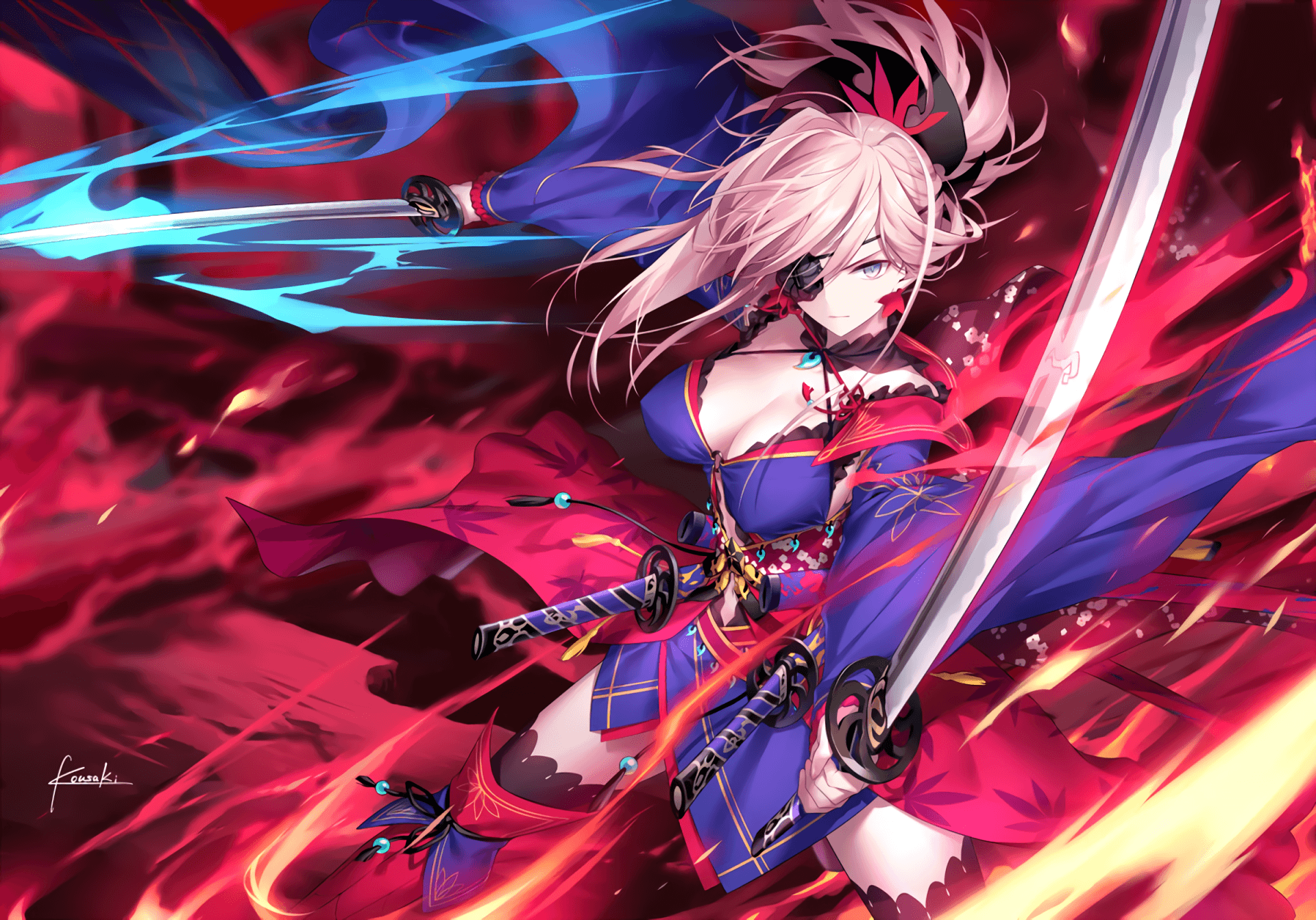 Anime Fate Grand Order Miyamoto Musashi Wallpaper. *.Fate