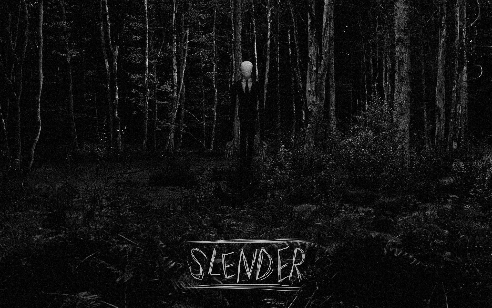 trees, wood, forests, scary, Slender Man, slender wallpaper