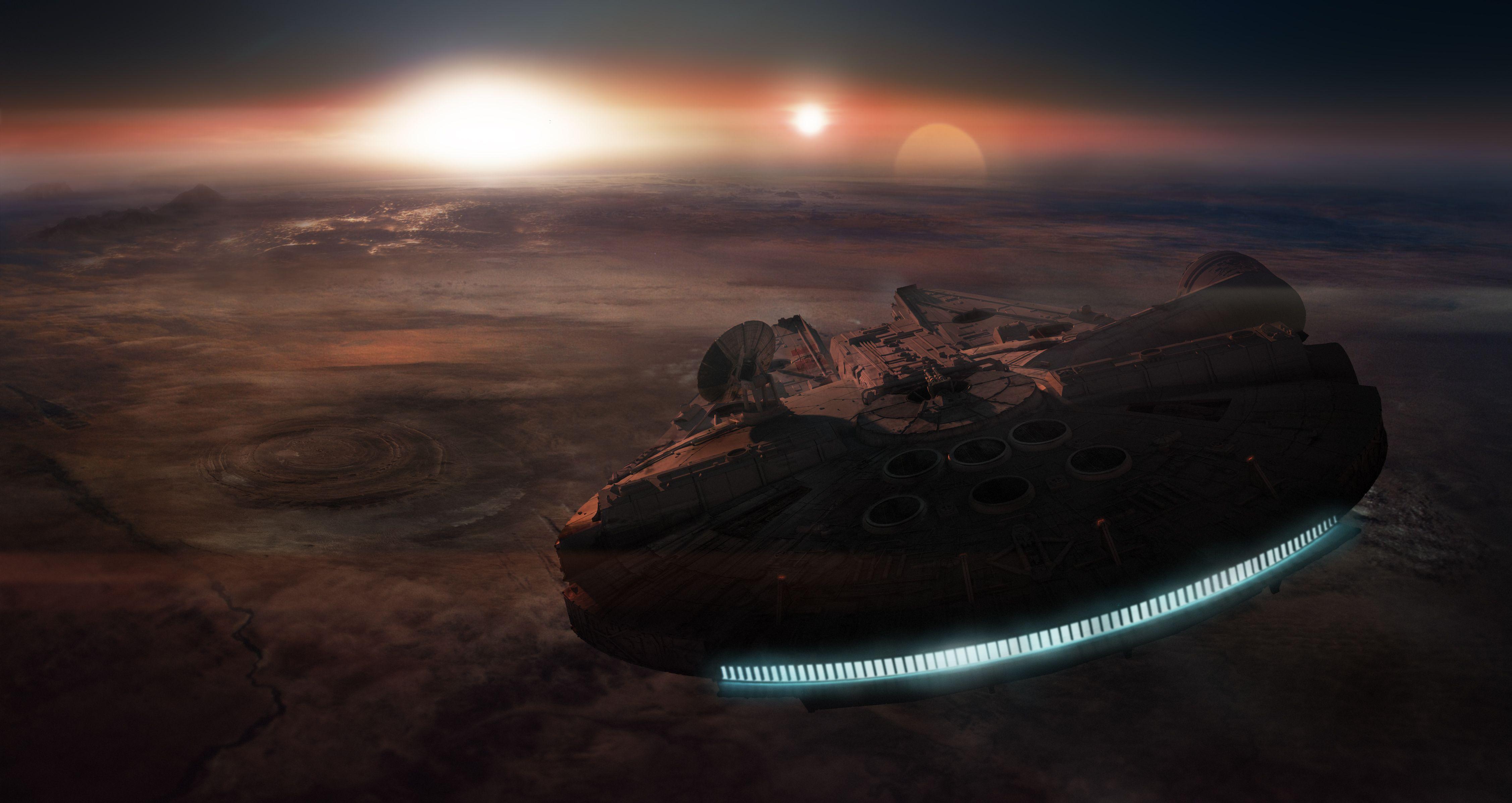 4K CGI composite of what I think the Falcon might look like over