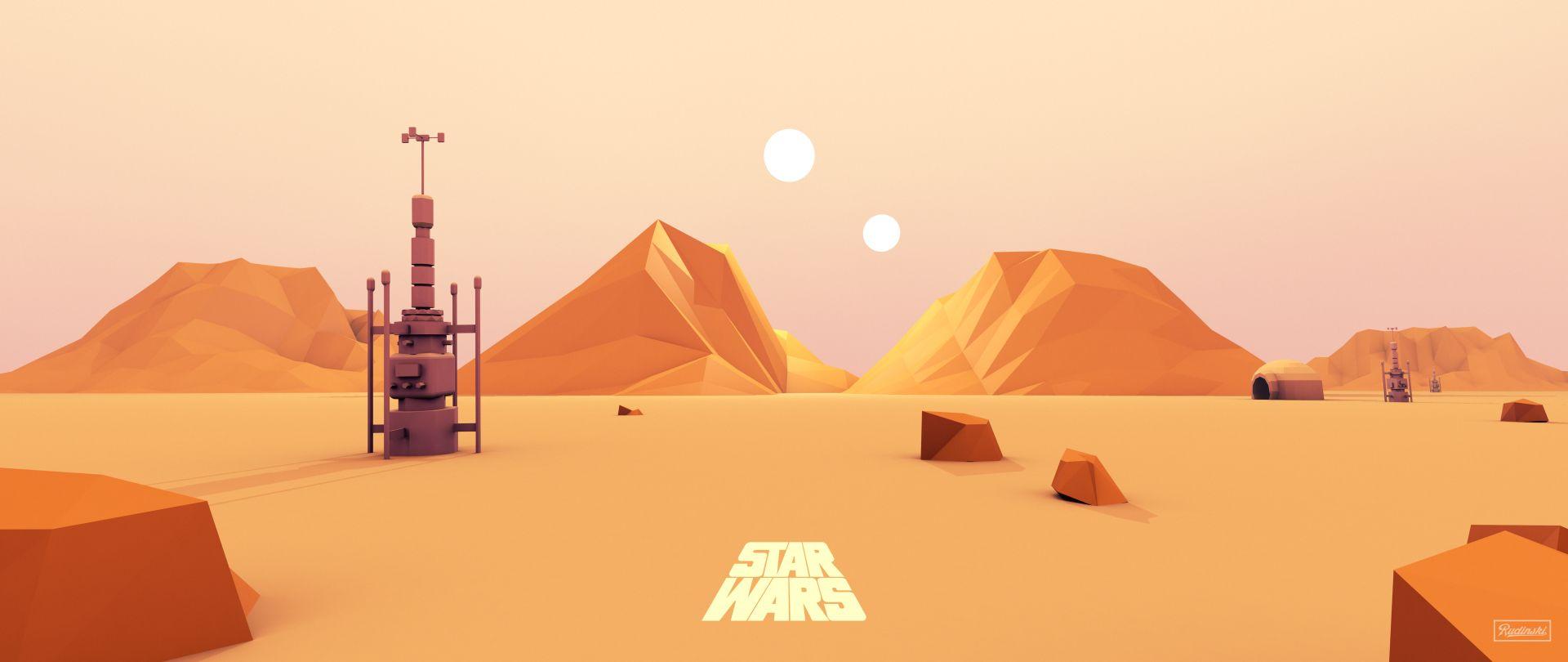 Made A Low Poly Tatooine Last Night For Fun