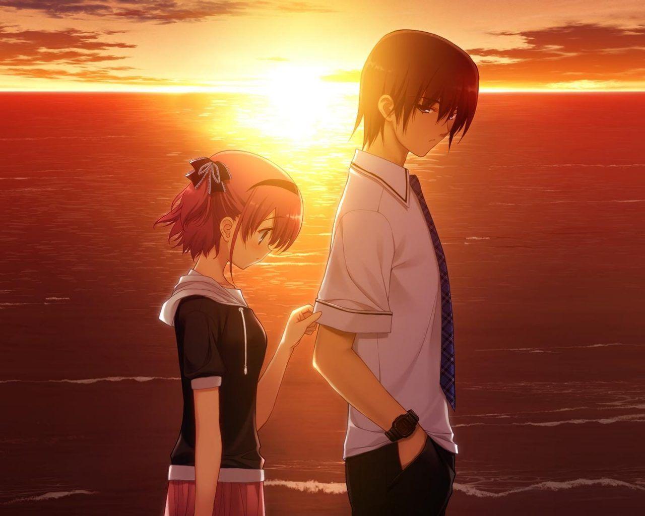 Sad Anime Couple HD Wallpaper