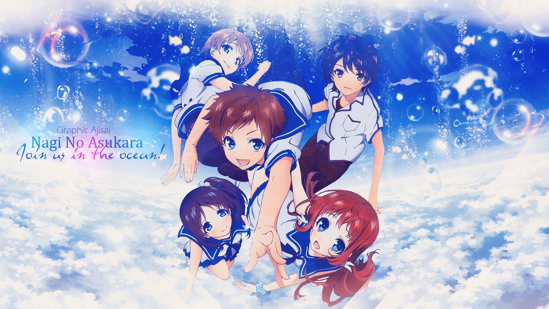 HD wallpaper: Anime, Nagi no Asukara, water, young adult, young women, real  people