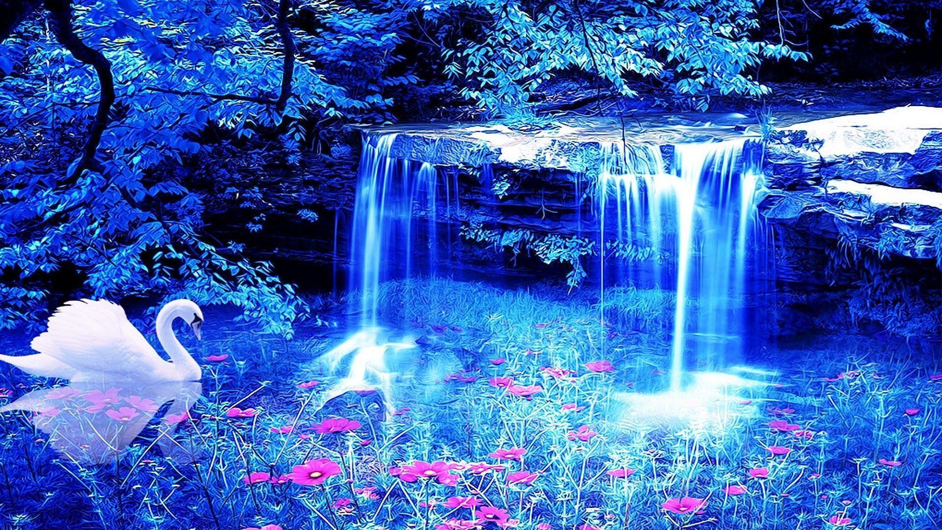Background Image Of Waterfalls