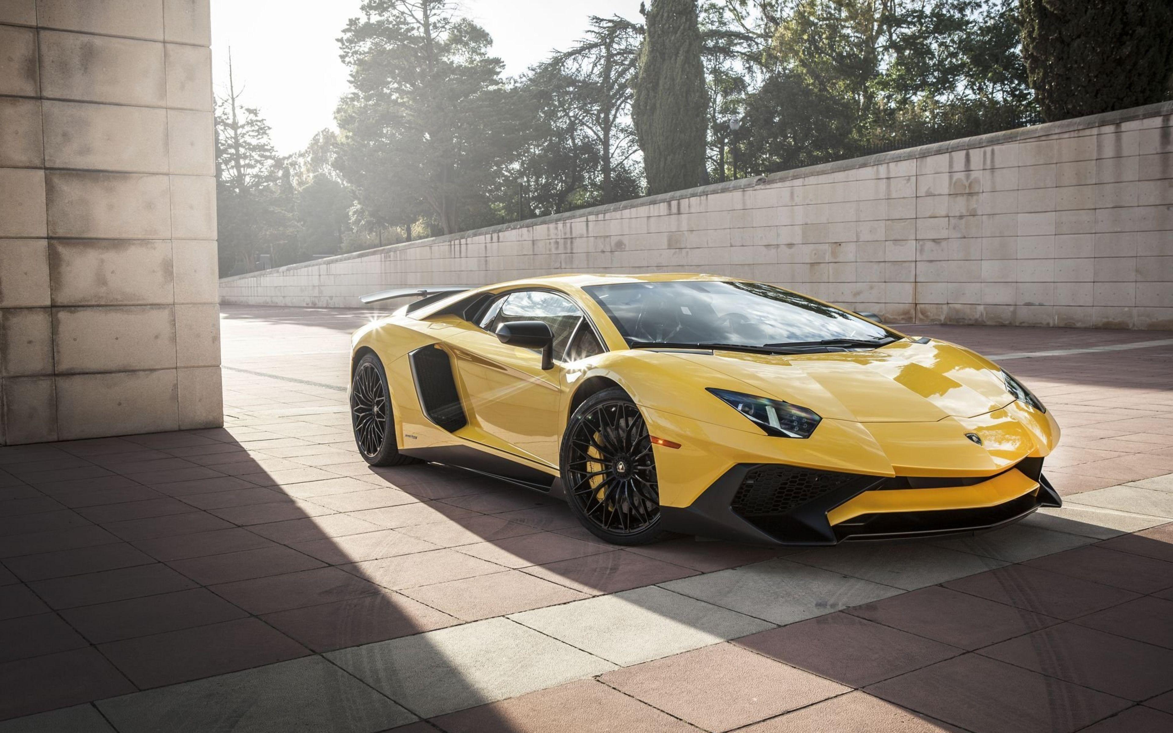 Yellow Lamborghini Car Wide HD Wallpaper 59987 3840x2400 px