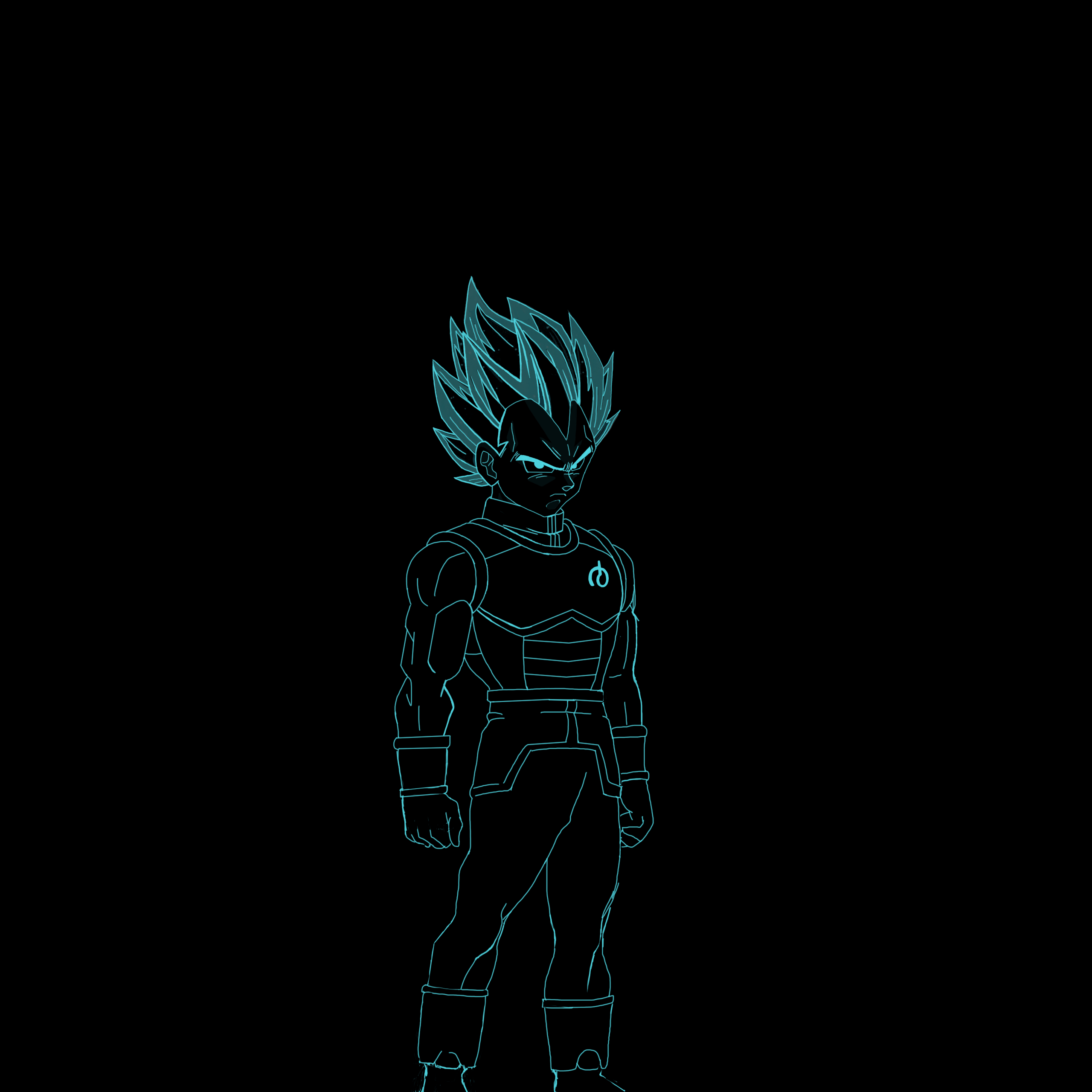 I made a wallpaper of SSGSS Vegeta for my Nexus 6P in photohop