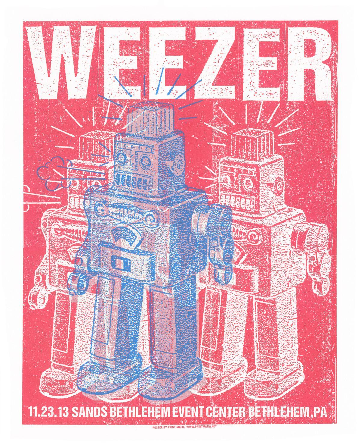 Print Mafia: Weezer poster. Print Mafia® Paste Destroy