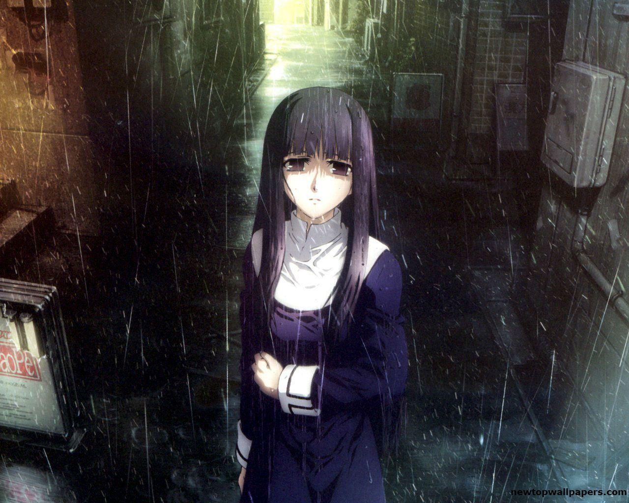 Sad Anime Girl Background Wallpaper 22151