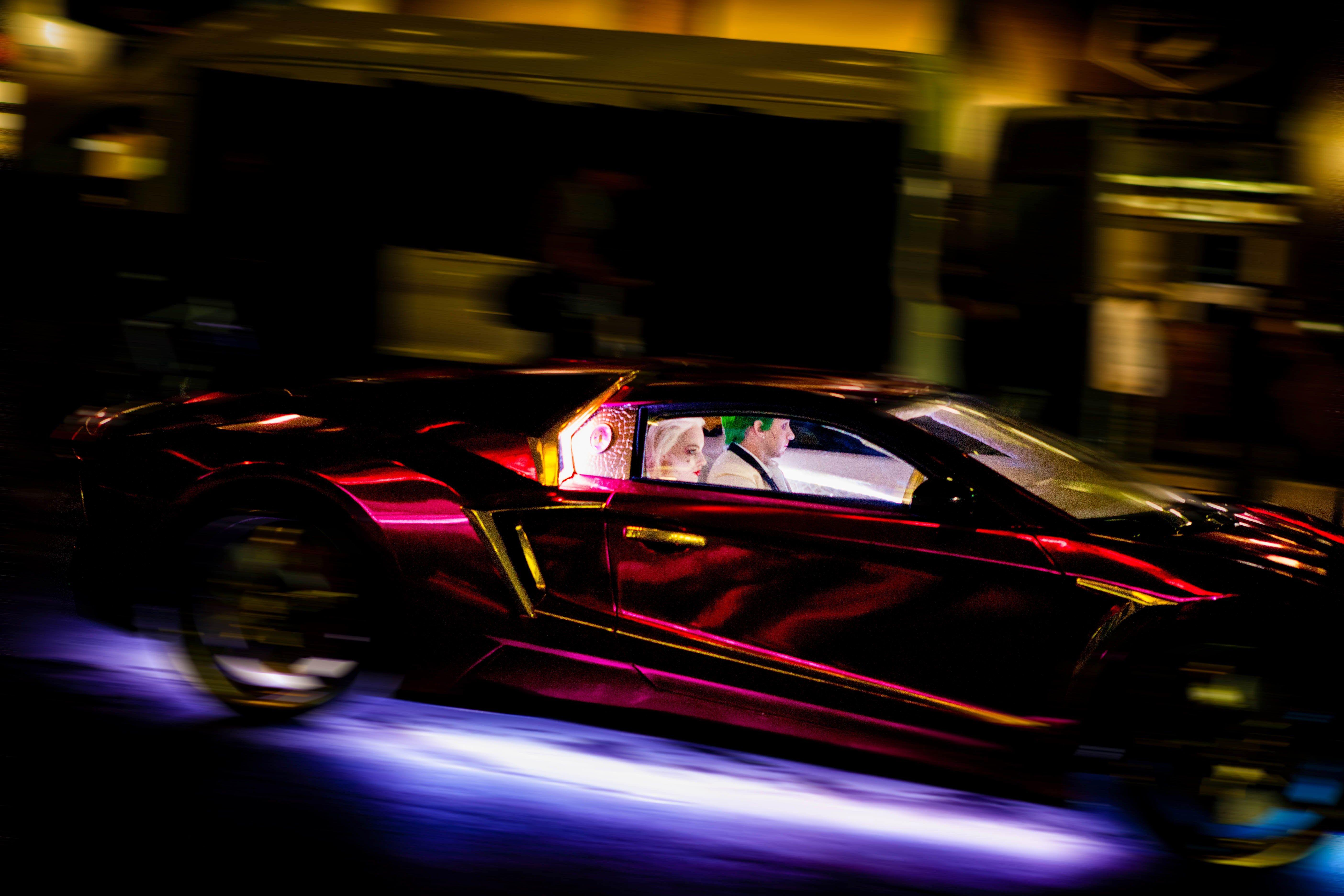 Suicide Squad Purple Lamborghini, HD Movies, 4k Wallpaper, Image