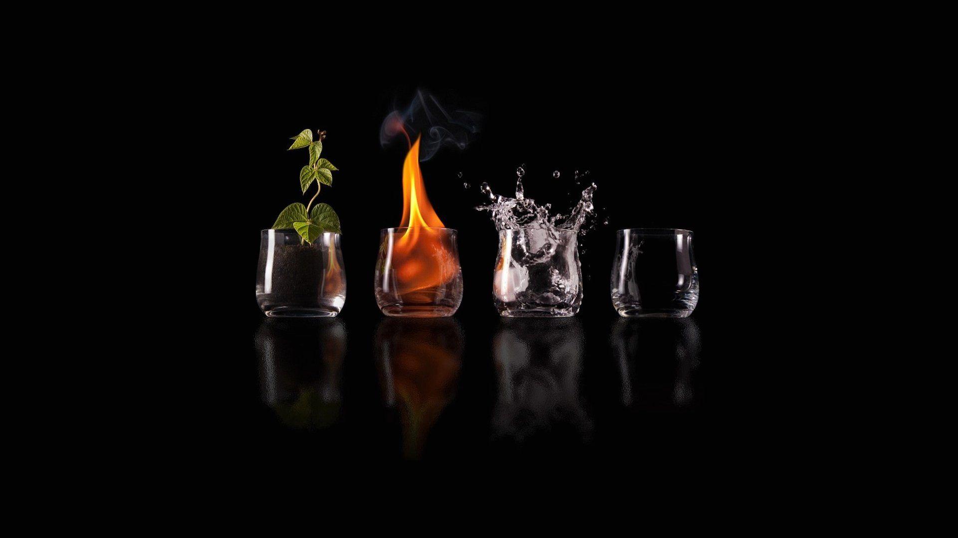 Water Air Fire Earth Four Elements Wallpaper 28254