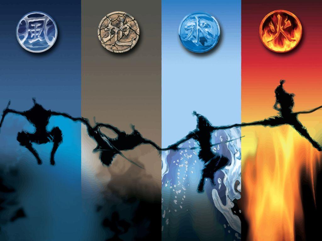 4 elements symbols wallpaper