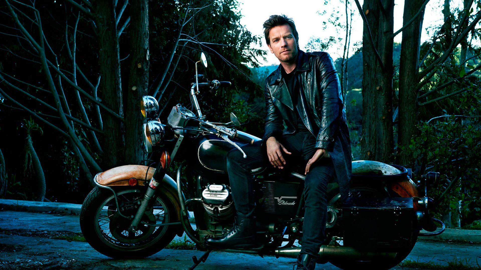 Full HD Wallpaper ewan mcgregor retro motorcycle stylish leather