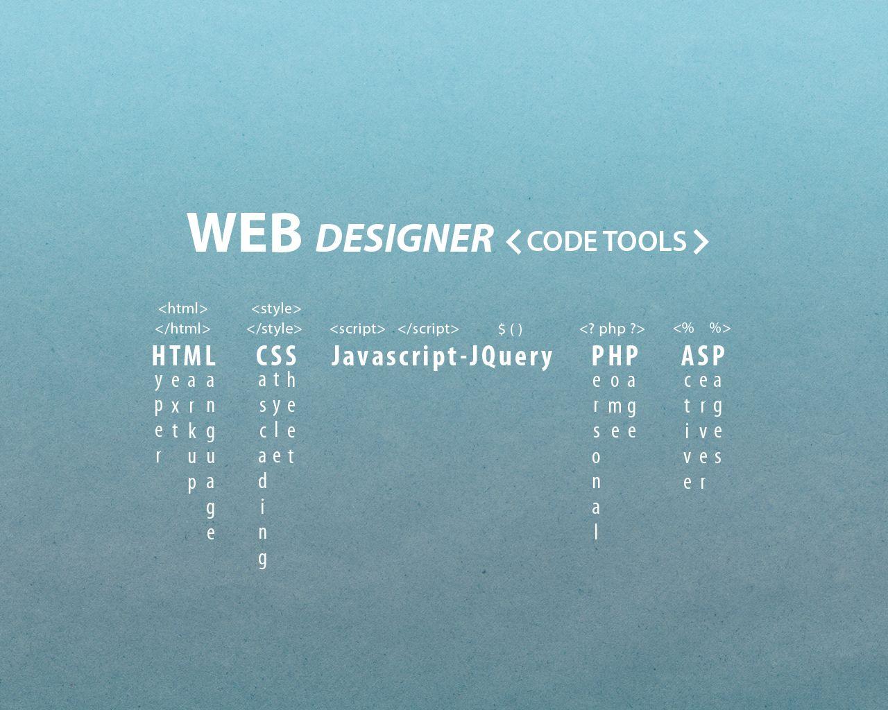 web designer code tools wallpaper