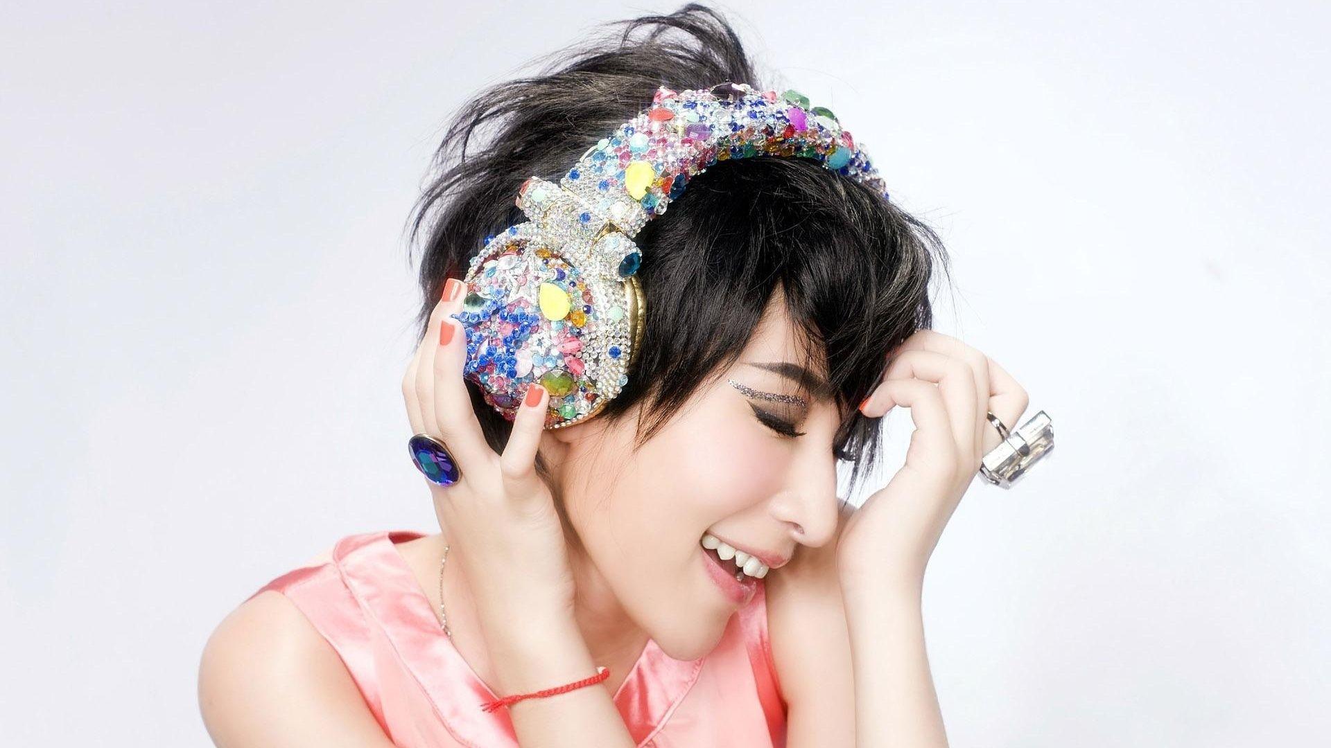 Woman Hearing #MusicHDWallpaper for free. HD Wallpaper