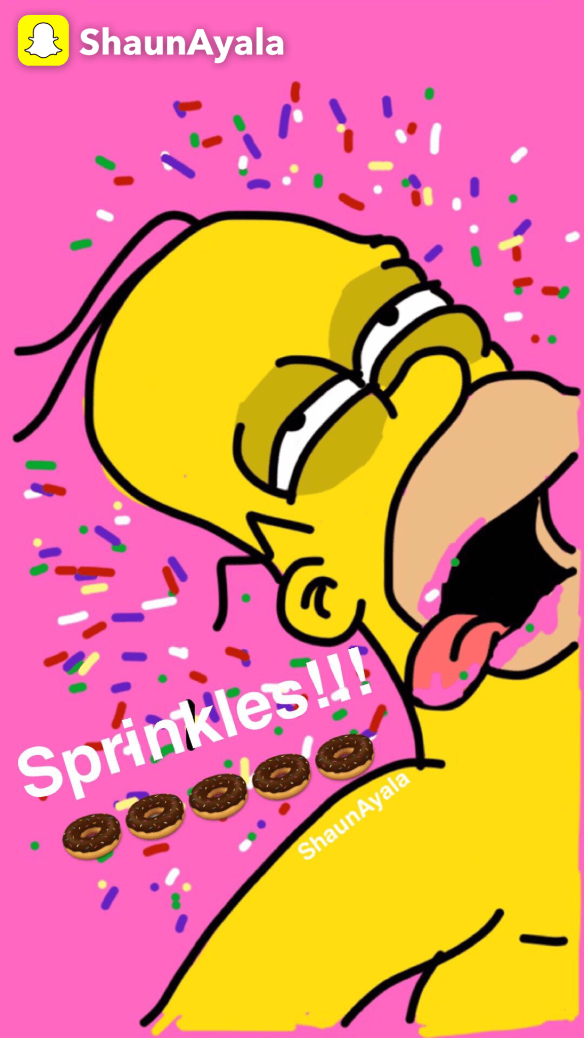 National Donut Day on Snapchat with Homer Simpson. Show me your