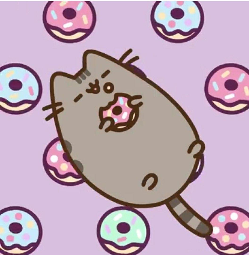 Pusheen. Happy National Donut day. Love Silly Pusheen
