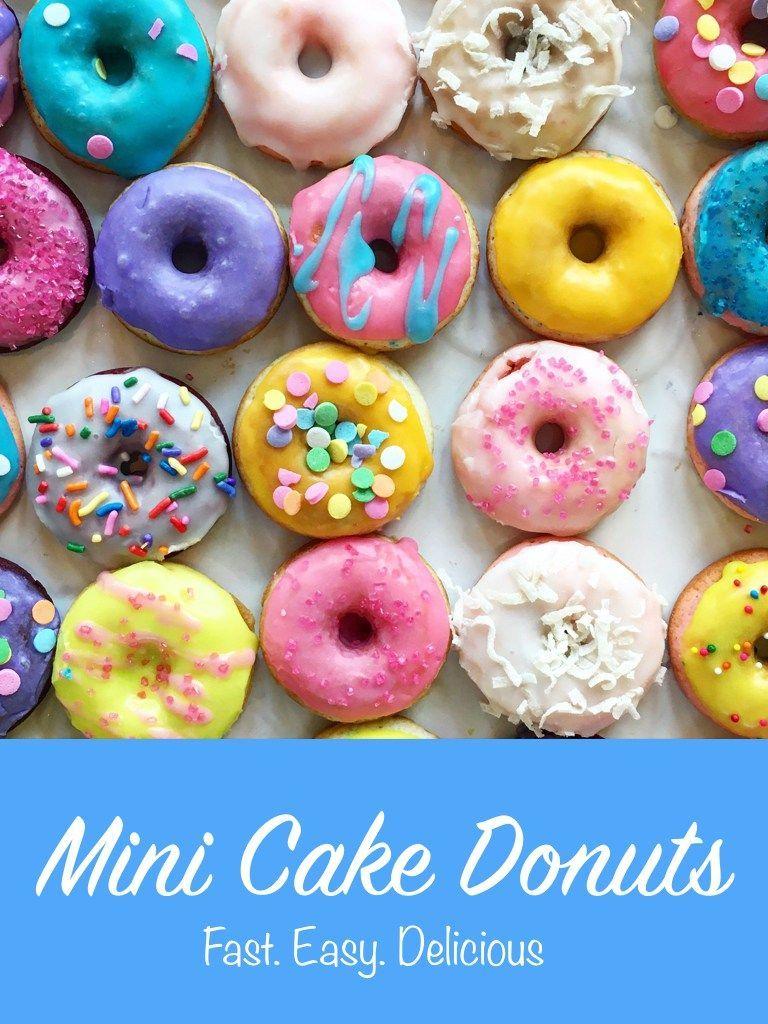 Easy Mini Cake Donut Recipe. Donut recipes, Mini cakes and Donuts