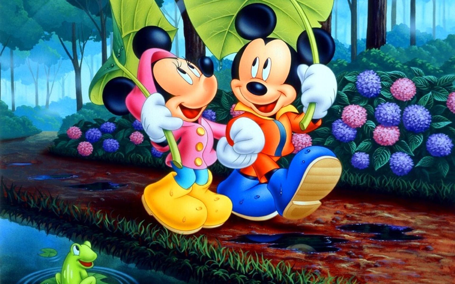 Cute Mickey And Minnie Mouse HD Wallpaper