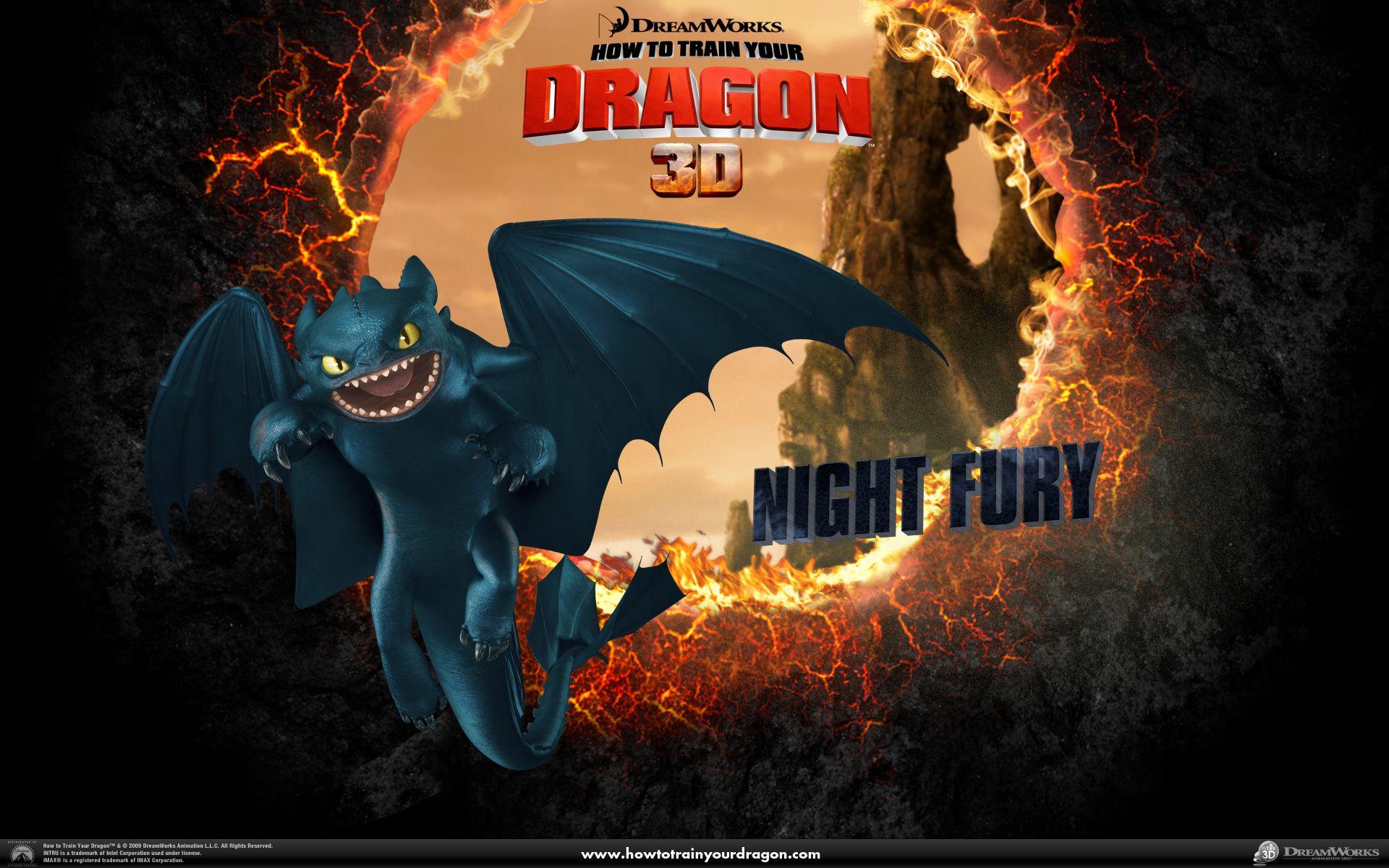 Night Fury Dragon Desktop Wallpaper