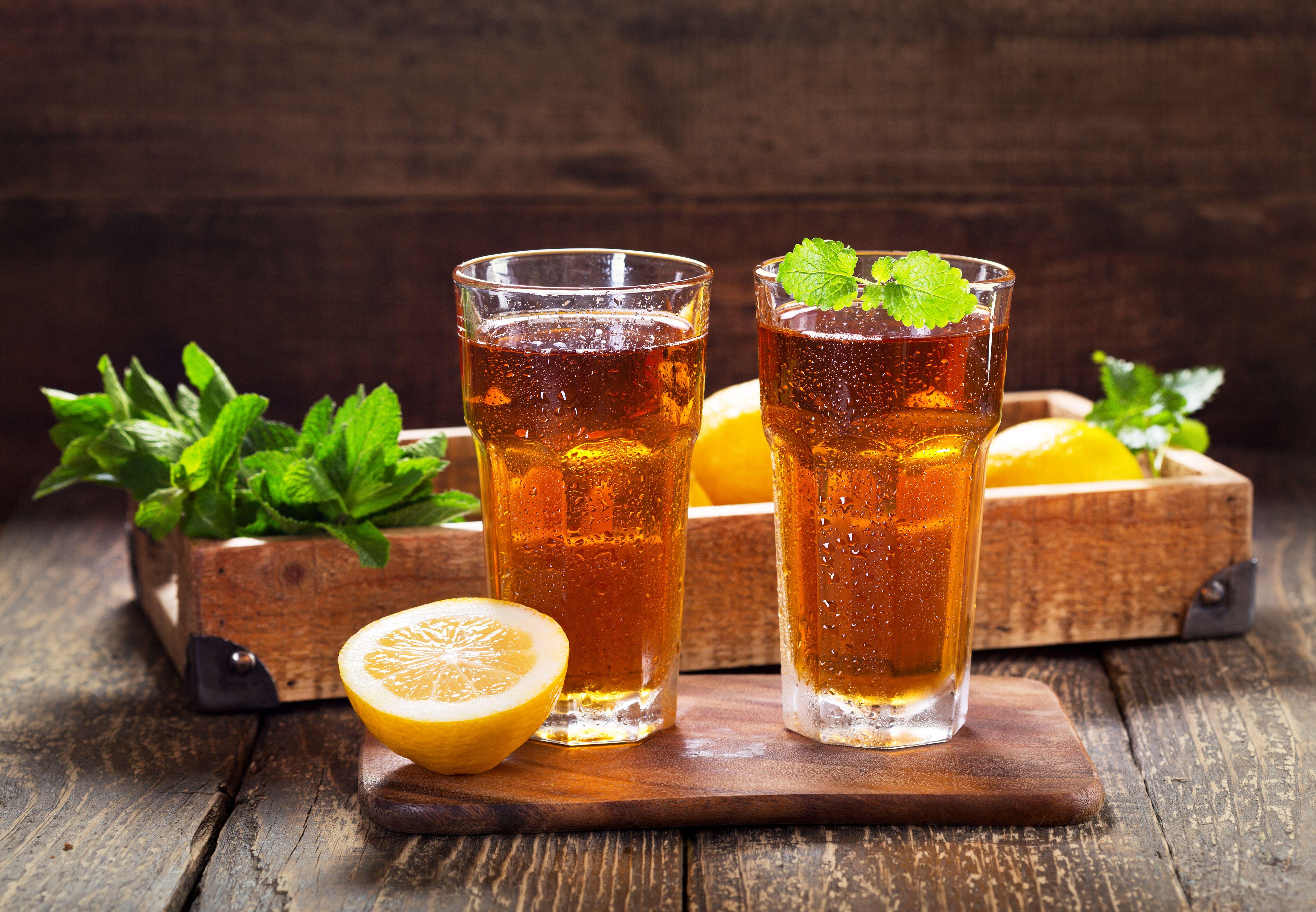 Iced Tea With Mint And Lemon 4k Ultra HD Wallpaper and Background