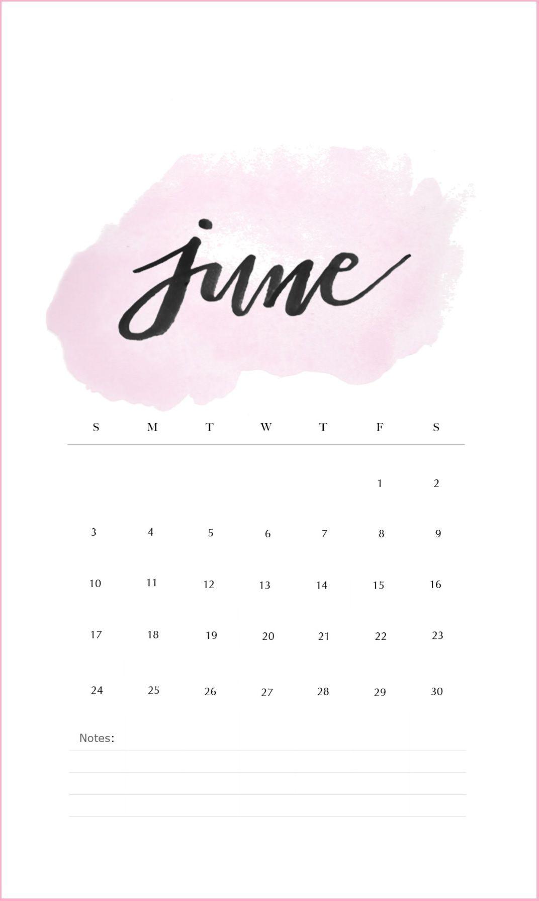 Free June 2018 iPhone Calendar Wallpaper. Calendar 2018