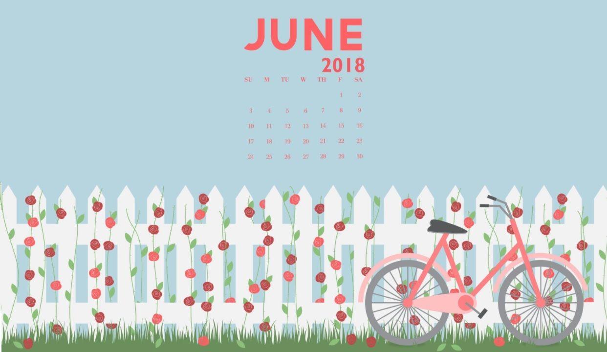 June 2018 Calendar Wallpaper