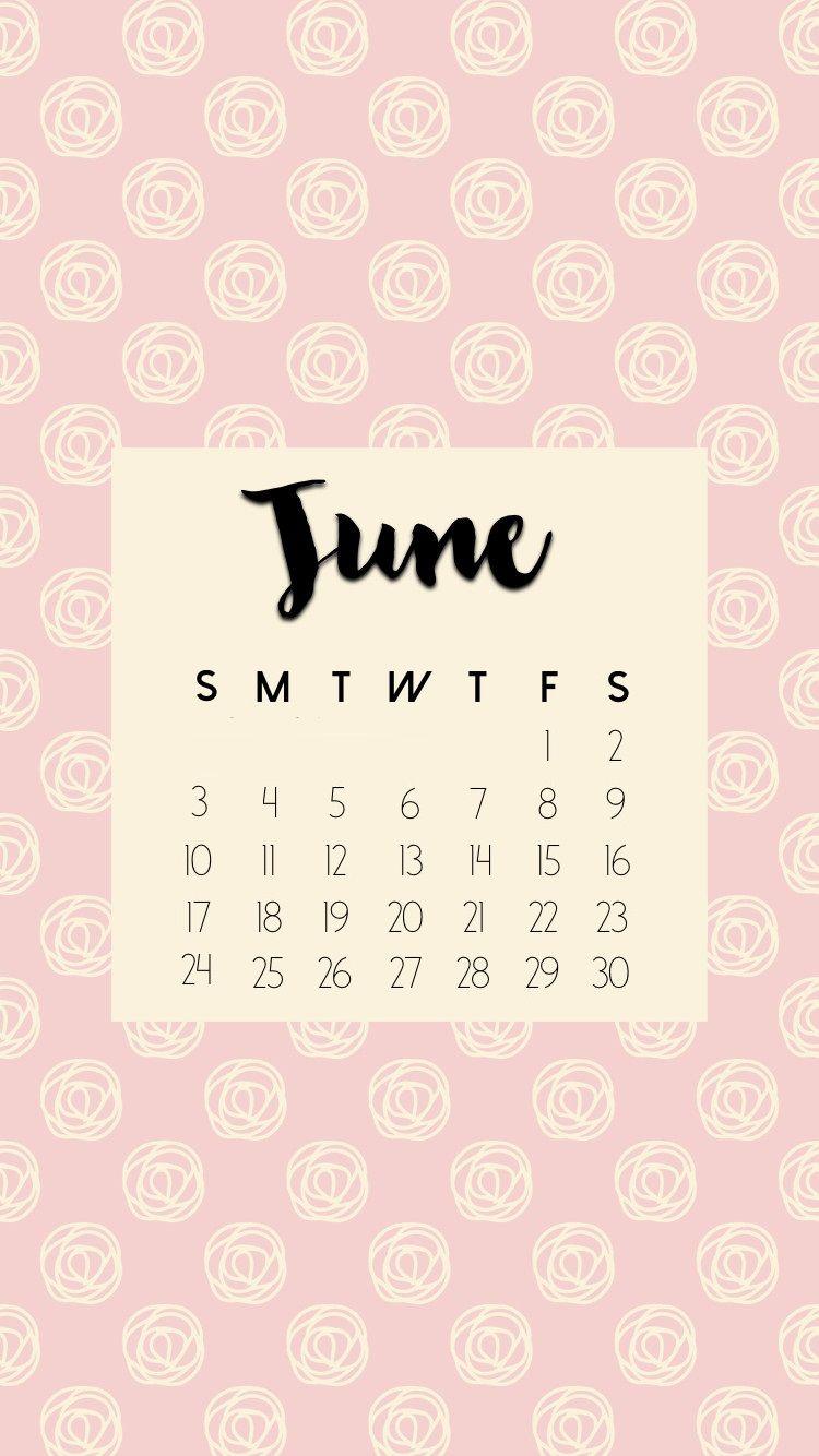 June 2018 iPhone Calendar Wallpaper