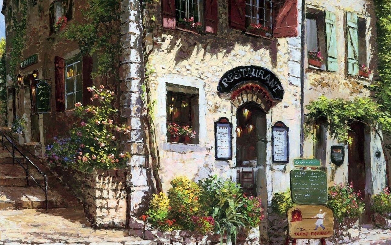 Restaurant Old Town & Nature wallpaper. Restaurant Old Town