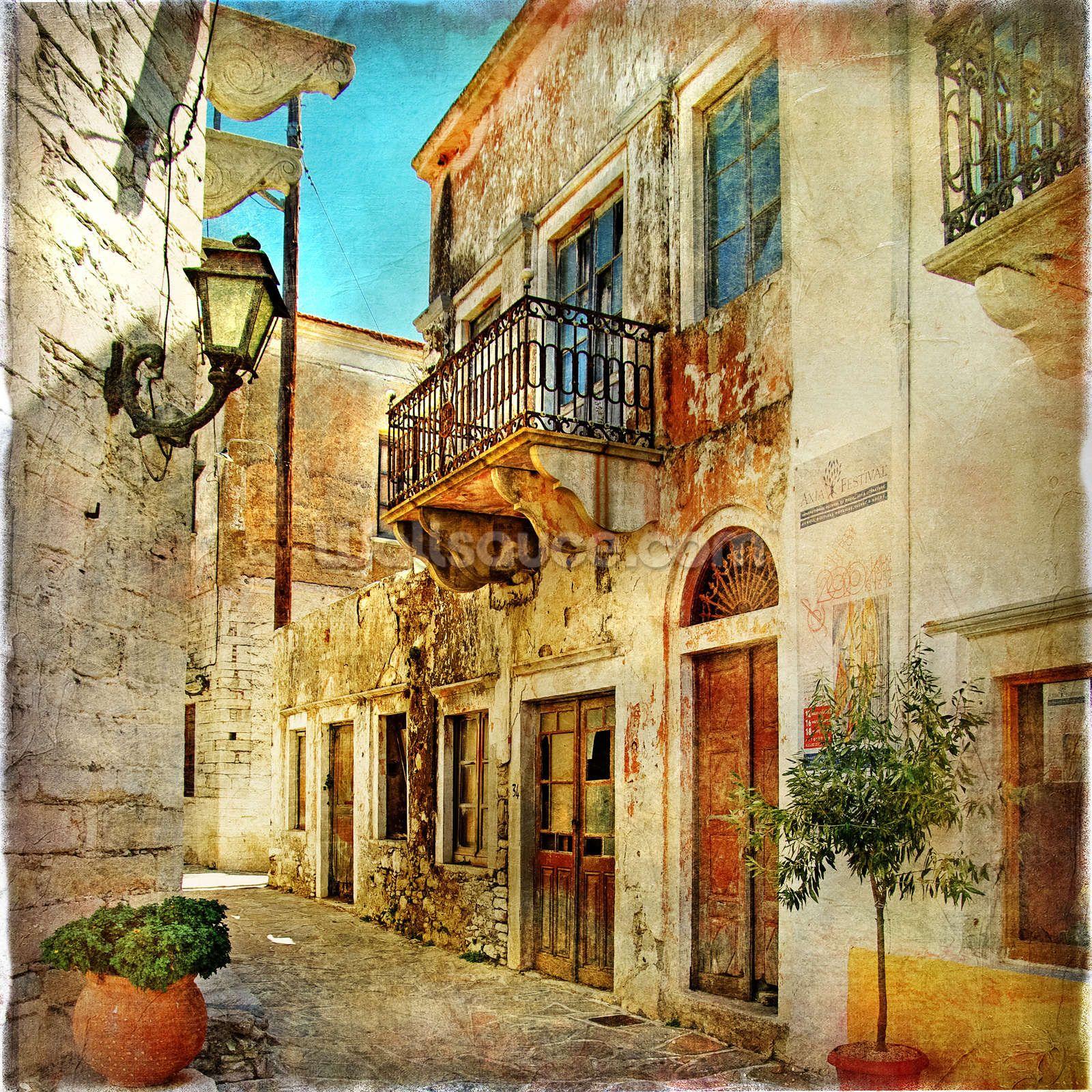 Old Town, Greece Wallpaper Wall Mural
