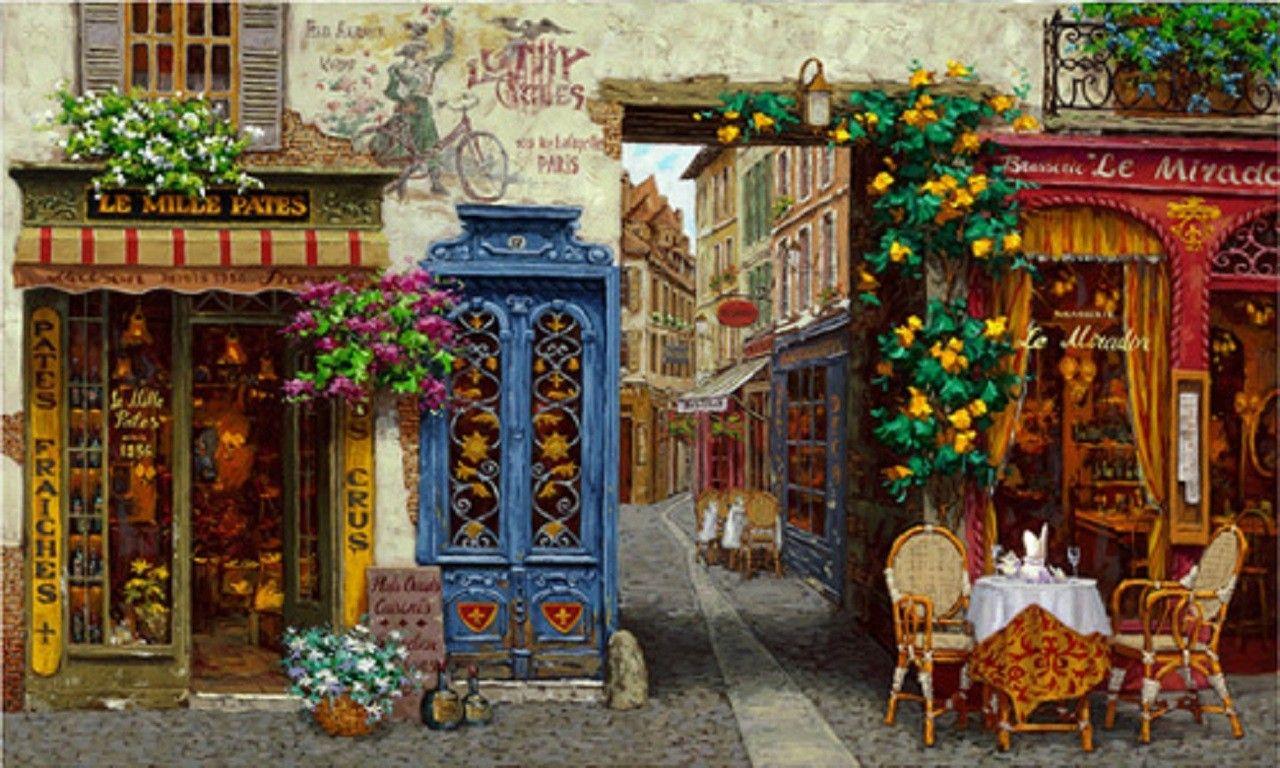 Other: Rue Lafayette Shvaiko RueLafayette Old Town Cafe Painting