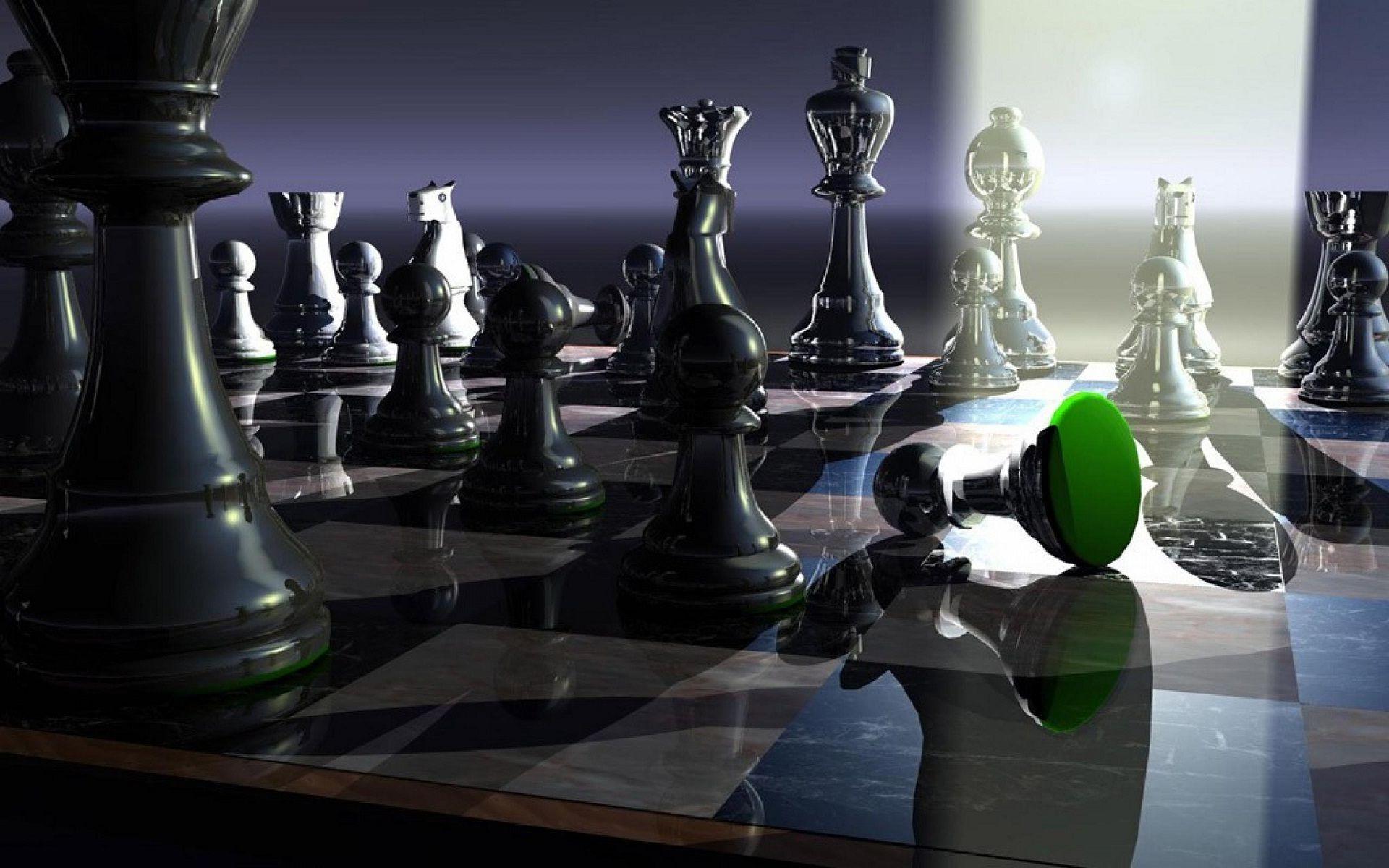 3D chess game glass mania HD Wallpaper Free