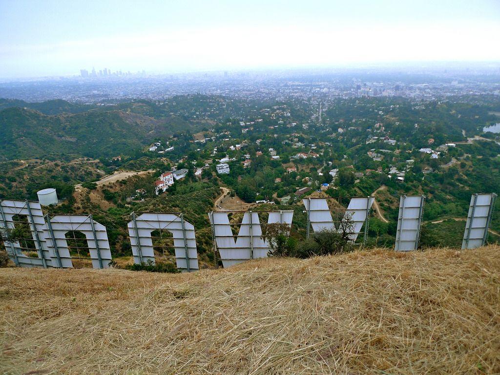 On the disappearing, reappearing Hollywood sign. A Walker in LA