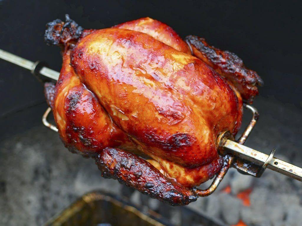 Rotisserie Chicken with Chinese Oyster Sauce Glaze