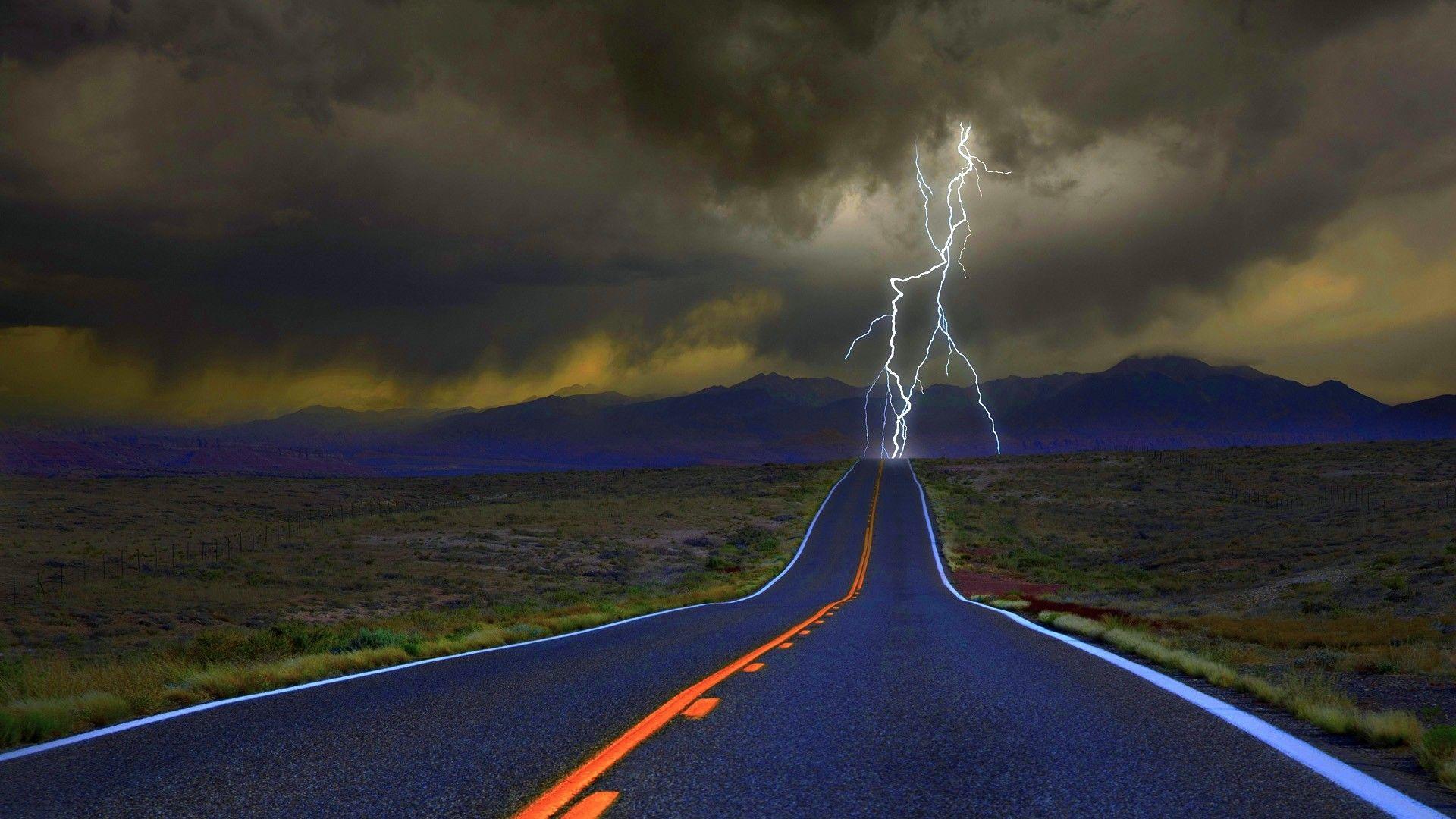 Forces of Nature: Lightning Traveling Twilight Dusk Hazard Usa Night