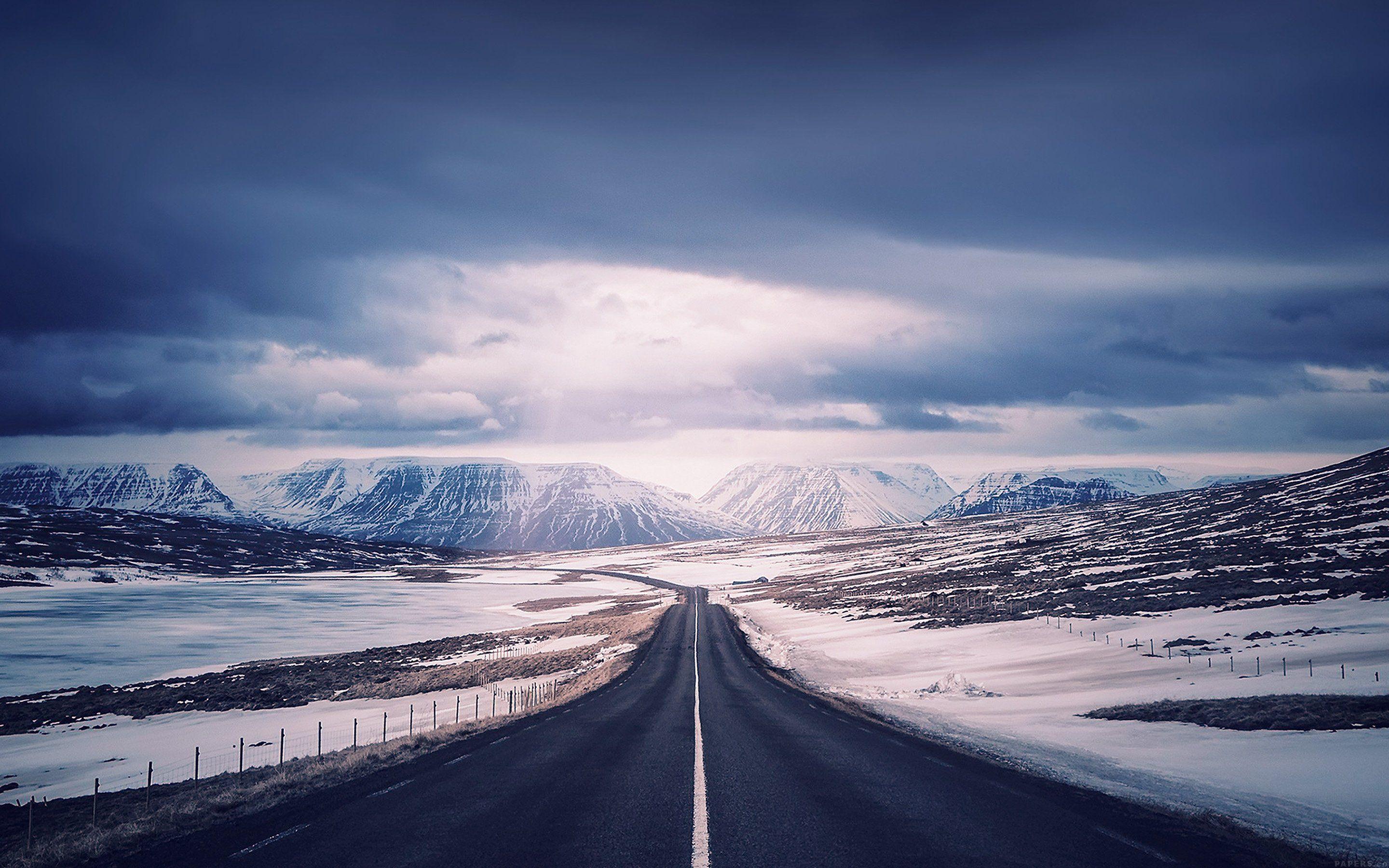 Road To Heaven Snow Mountain Nature Winter Wallpaperx1800