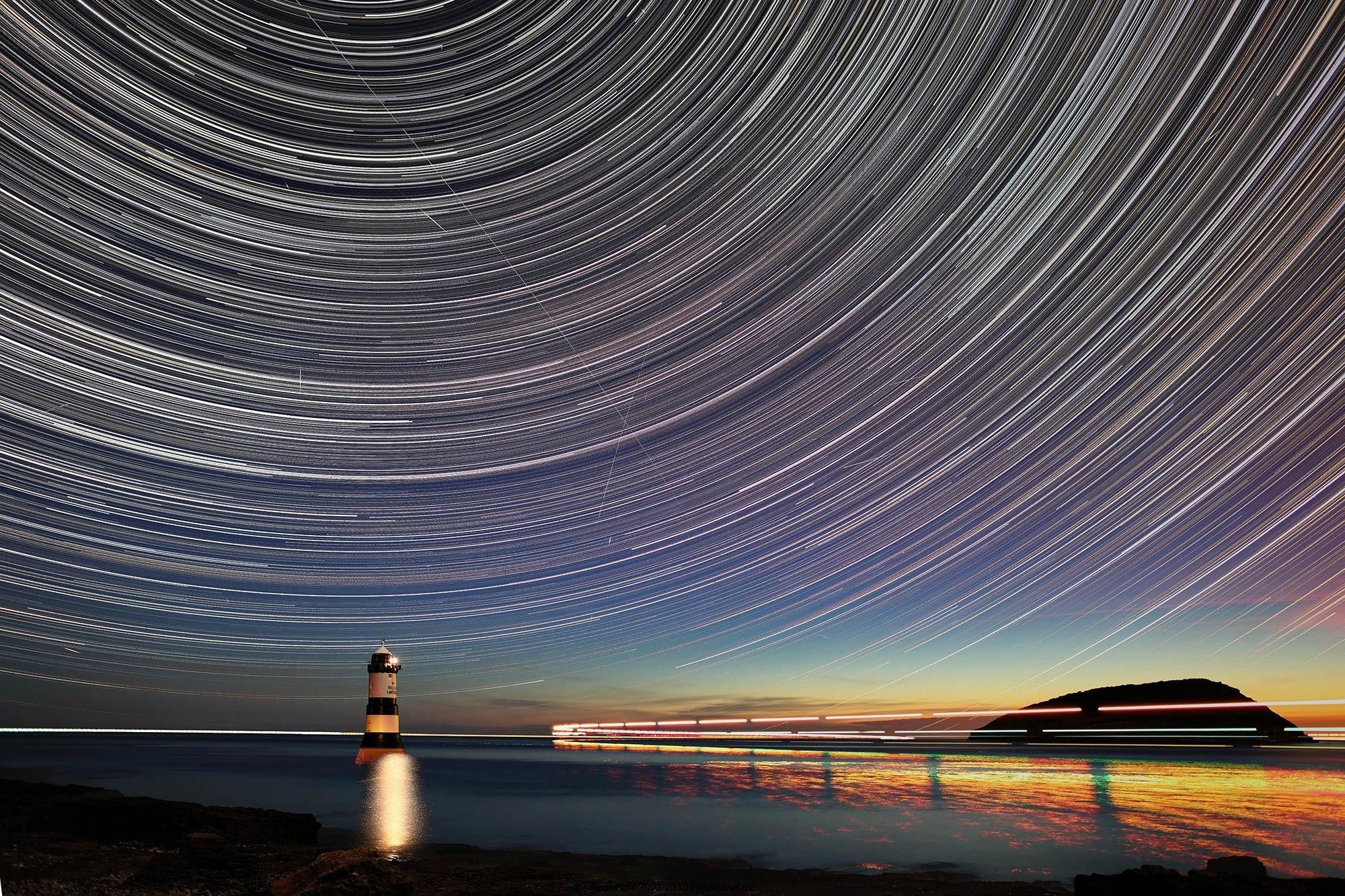 Sky: Startrails Space Stars Sky Trails Nature HD Wallpaper for HD