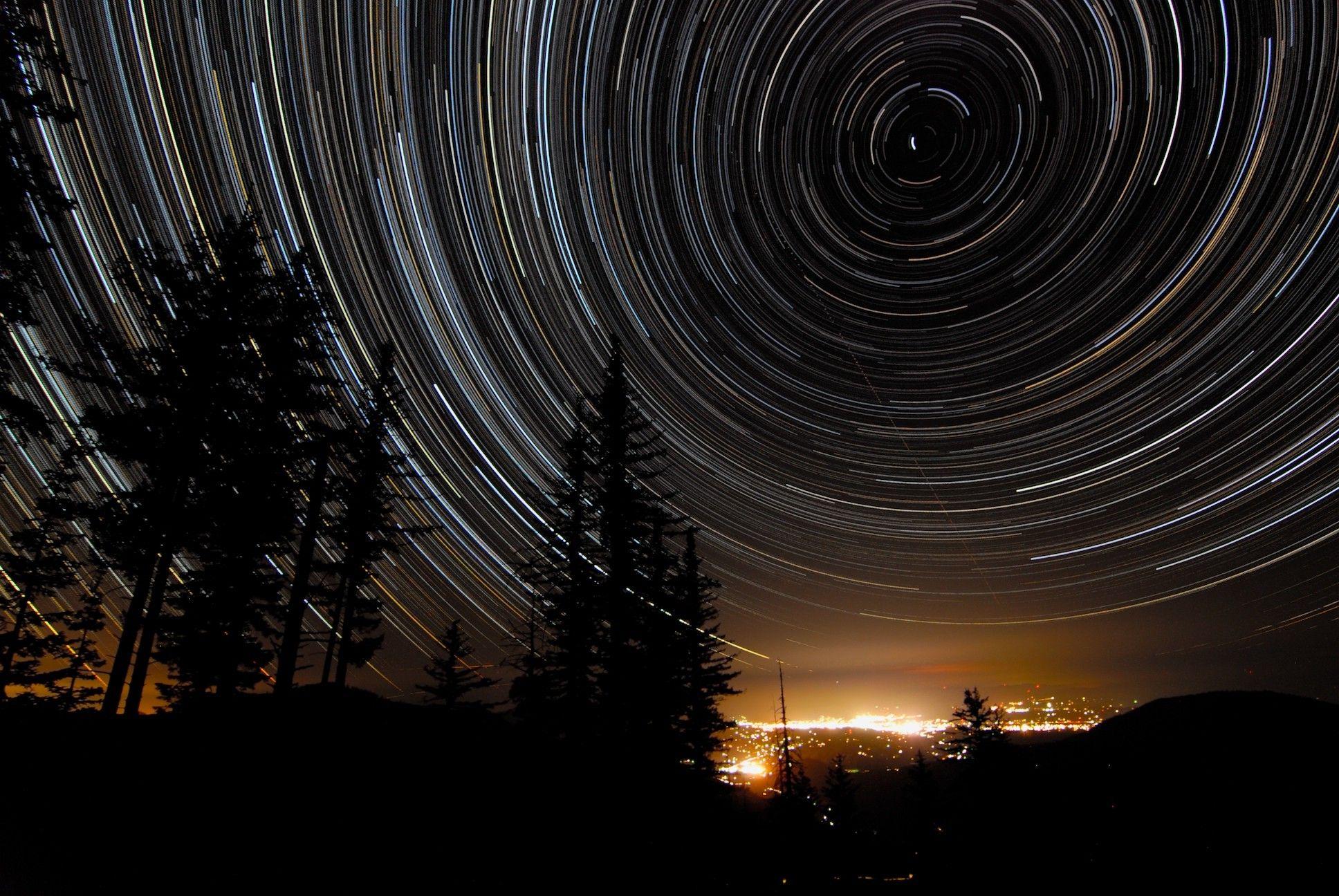 Star Trail Wallpaper 21 X 1296