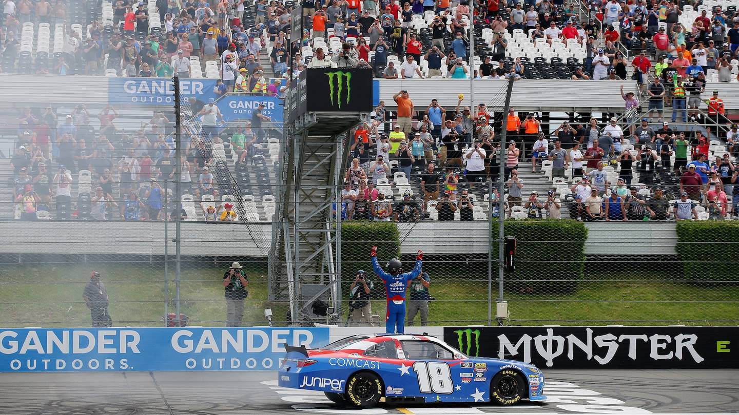 Kyle Busch Gets NASCAR Xfinity Win at Pocono Raceway Before Car