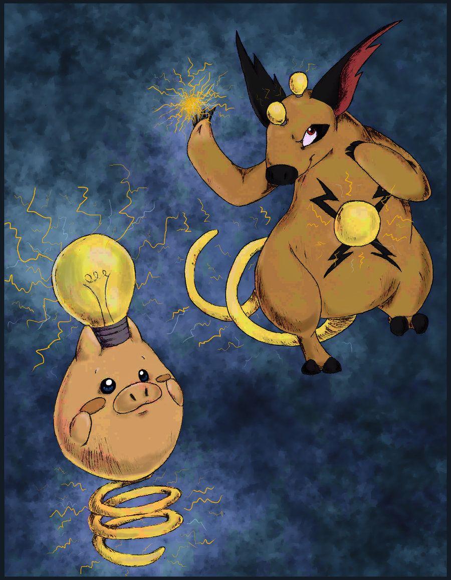 Electric Spoink And Grumpig By Leaf Of Dawn