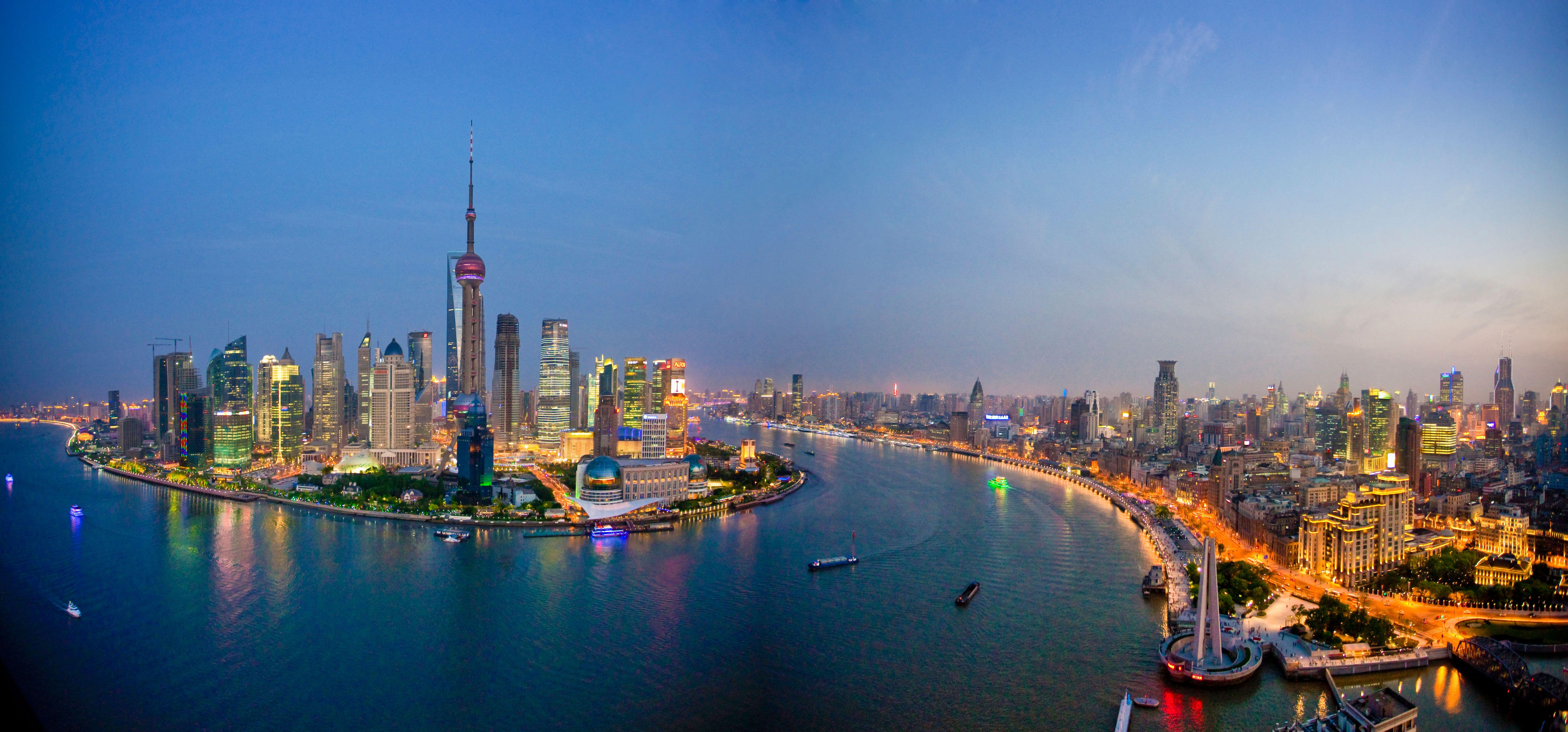Shanghai Nightlif HD Wallpaper, Background Image