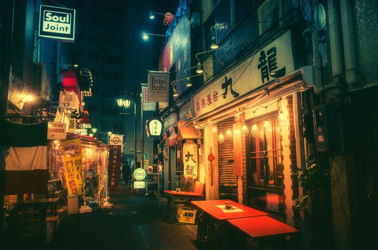 Other: Japan Tumblr Night Street Nightlife Full HD Wallpaper for HD