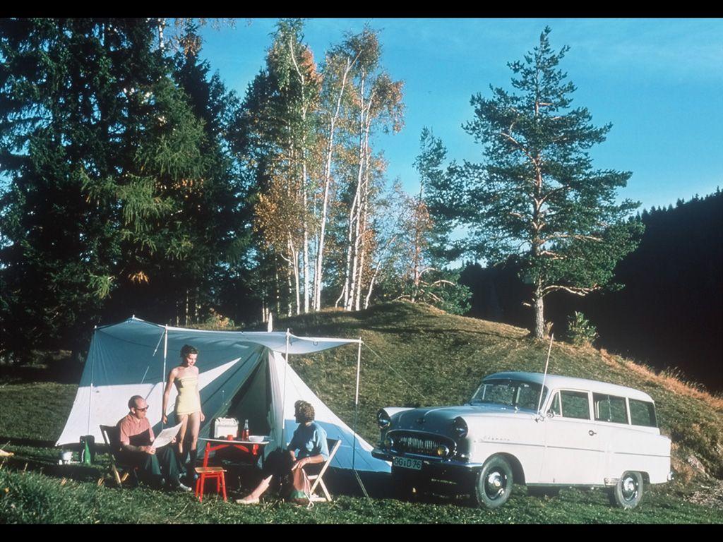 Opel Period Photo of Summer Opel Olympia Caravan