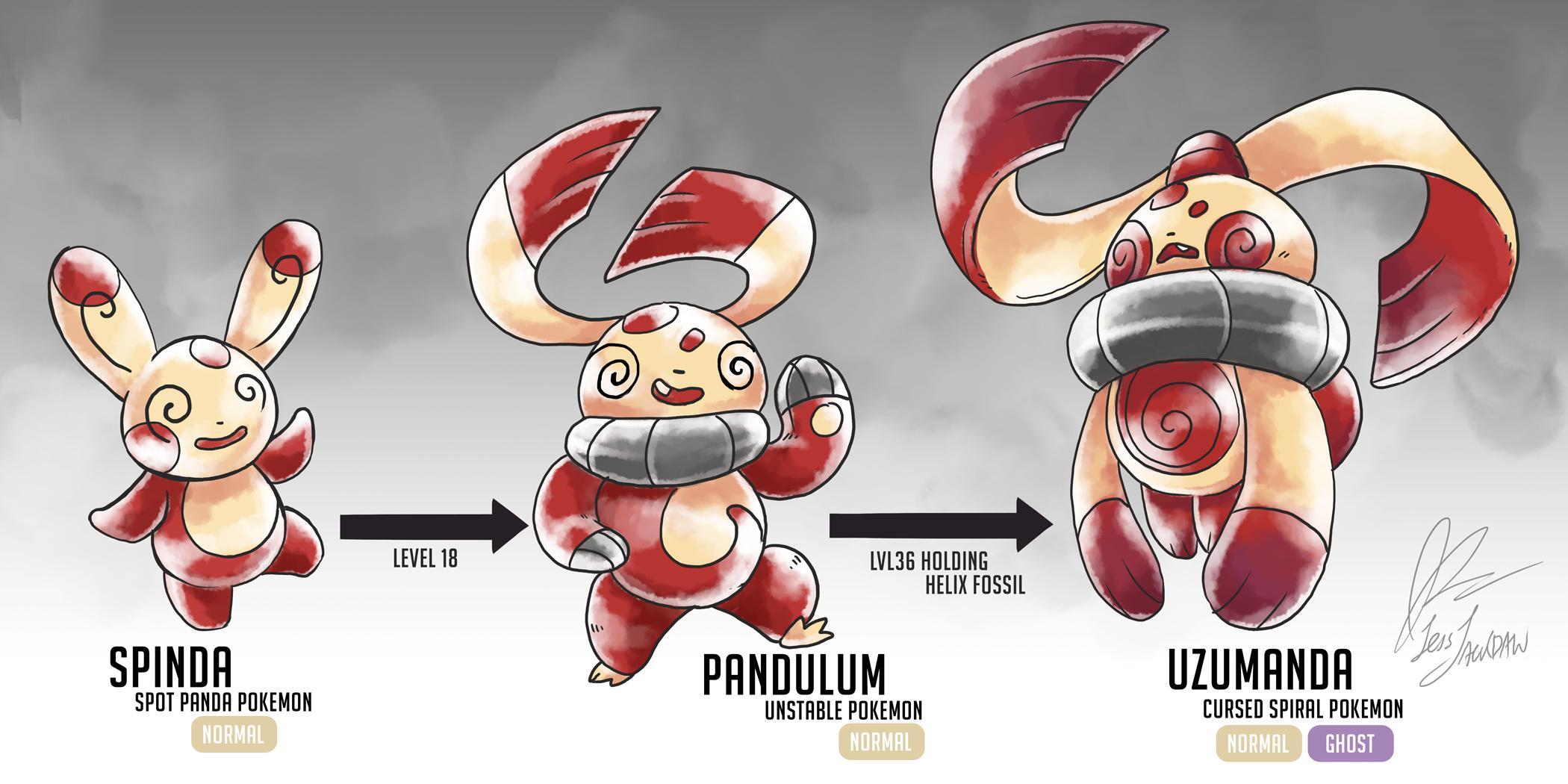 Spinda Fakemon Evolution (Junji Ito Inspired)
