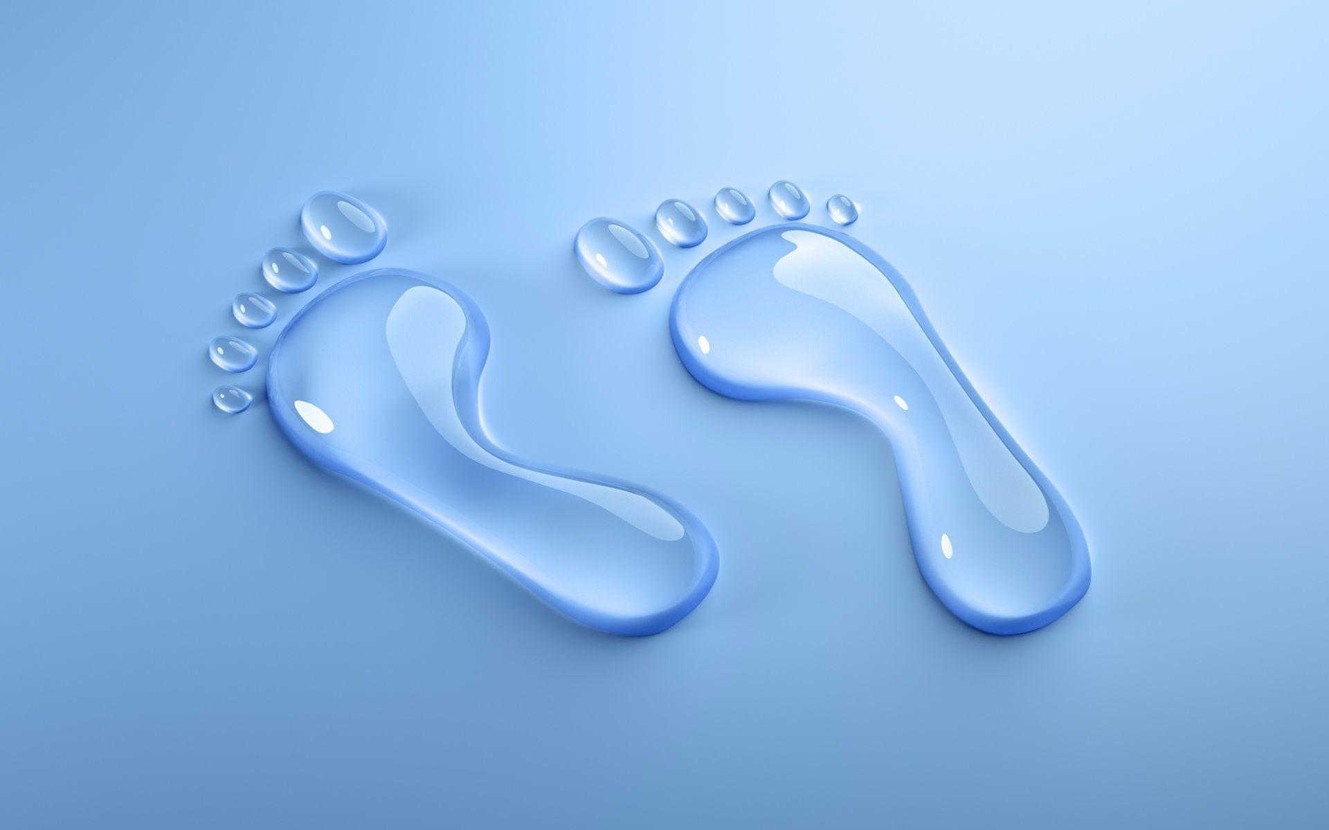 Graphic Design: Liquid Footprints Water Footprint Dual Monitor