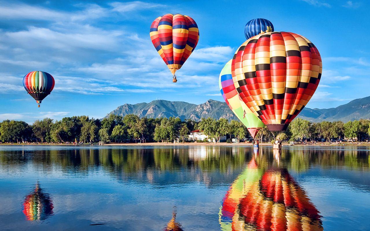 Hot Air Balloons Sunset Wallpaper Desktop Background On HD