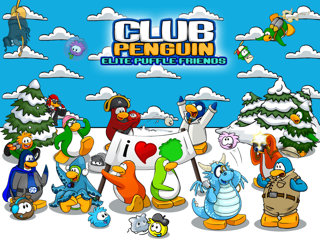 Wallpaper. Club Penguin Elite Puffle Friends. Games ^o^'