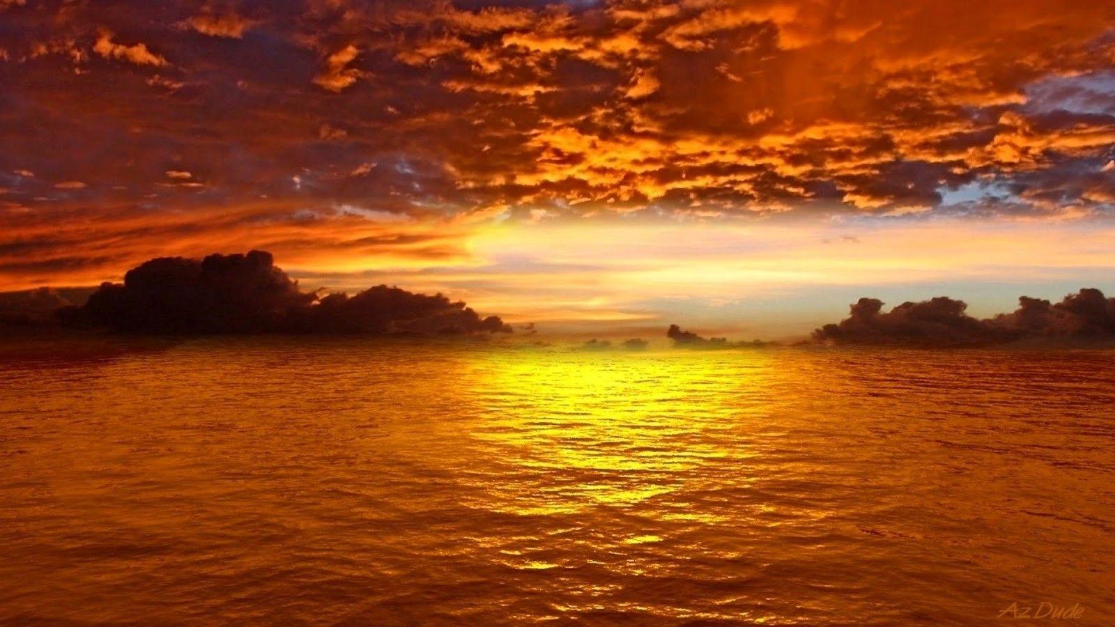 Sunsets: Beautiful Sunset Amazing Sunsets Warm Ocean Sky Seascape