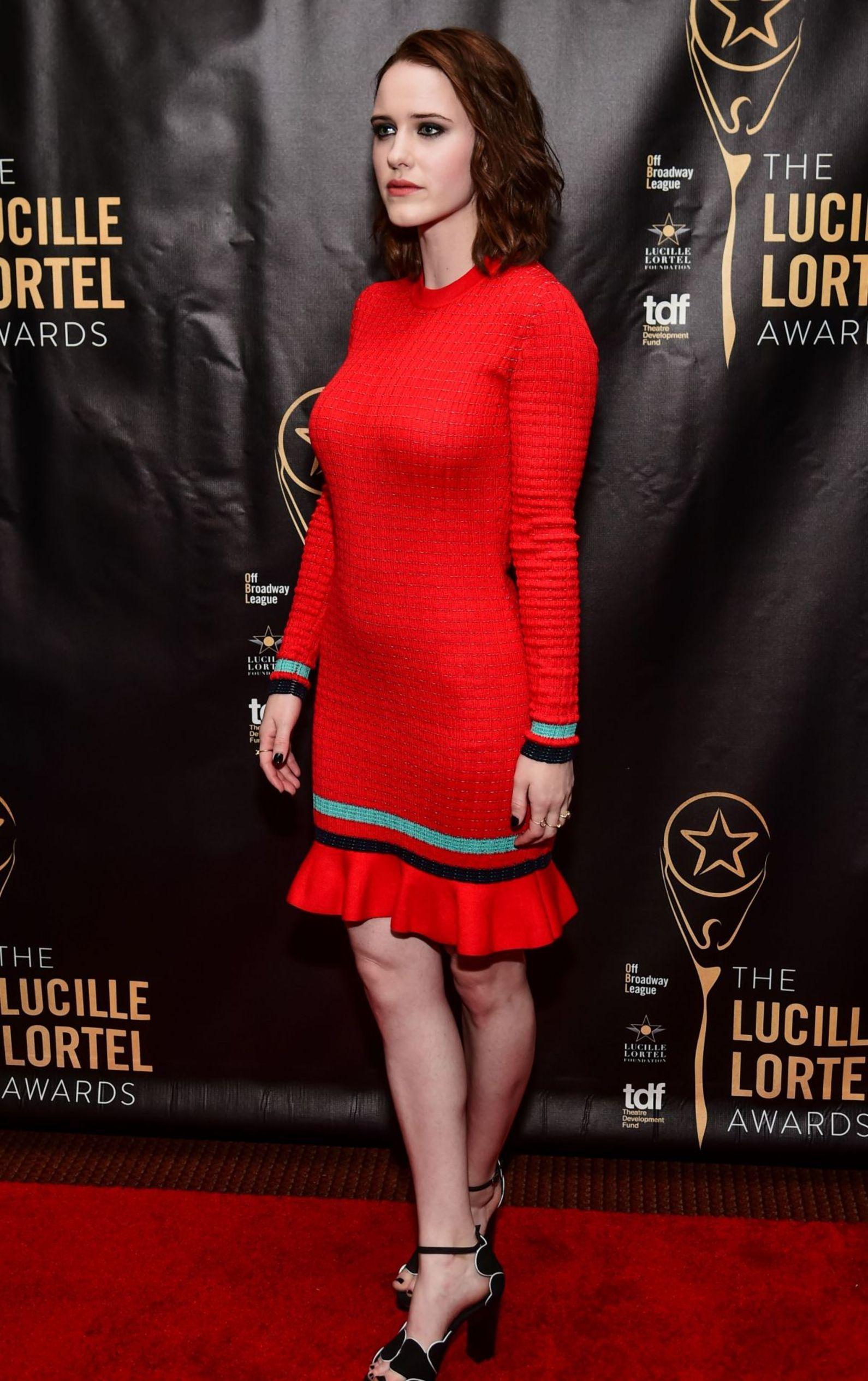 Rachel Brosnahan At 32nd Annual Lucille Lortel Awards In New York