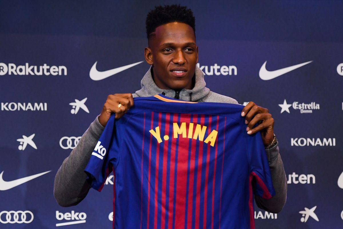 Йерри мина. Yerry Mina Barcelona. Йерри мина футболист. Йерри мина Барселона презентация.